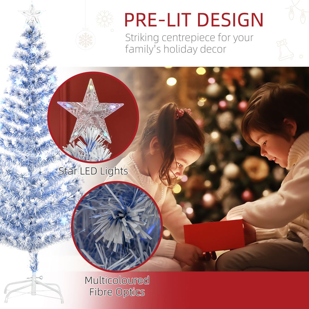 Artificial Fibre Optic Christmas Tree Seasonal Decoration w/ 26 LED HOMCOM - anydaydirect