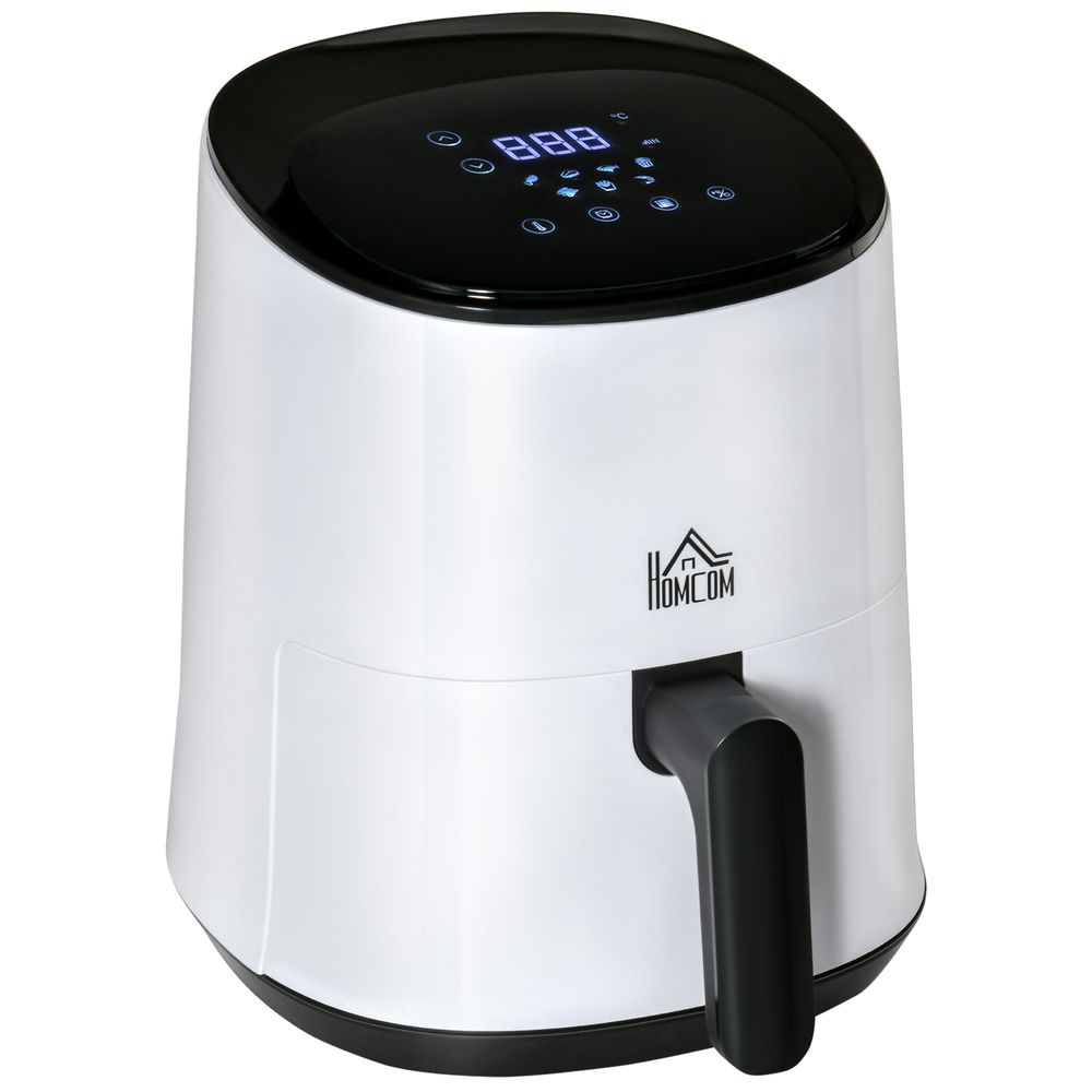 Digital Air Fryer, 1300W 2.5L Rapid Air Circulation, Timer and Nonstick White - anydaydirect