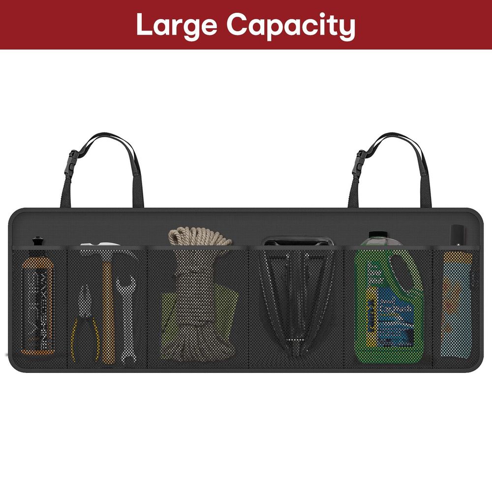 Pocket Organiser Car Mesh Black Storage Seat Multi Hanging Pocket Bag - anydaydirect