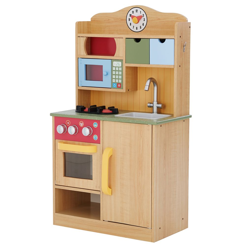 Wooden Kitchen Toy Kitchen With 5 Role Play Accessories TD-11708A - anydaydirect