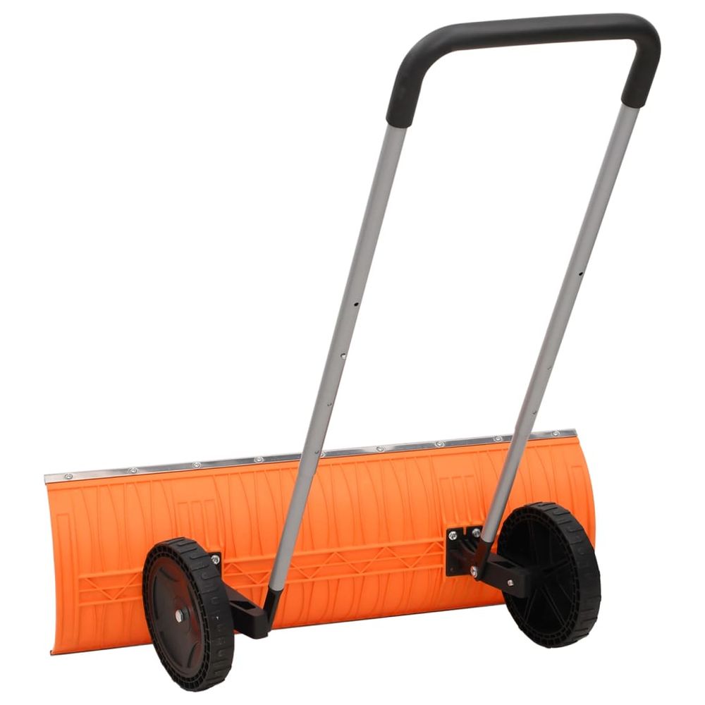 vidaXL Snow Shovel with Extendable Handle Orange 96 cm Blade Steel - anydaydirect