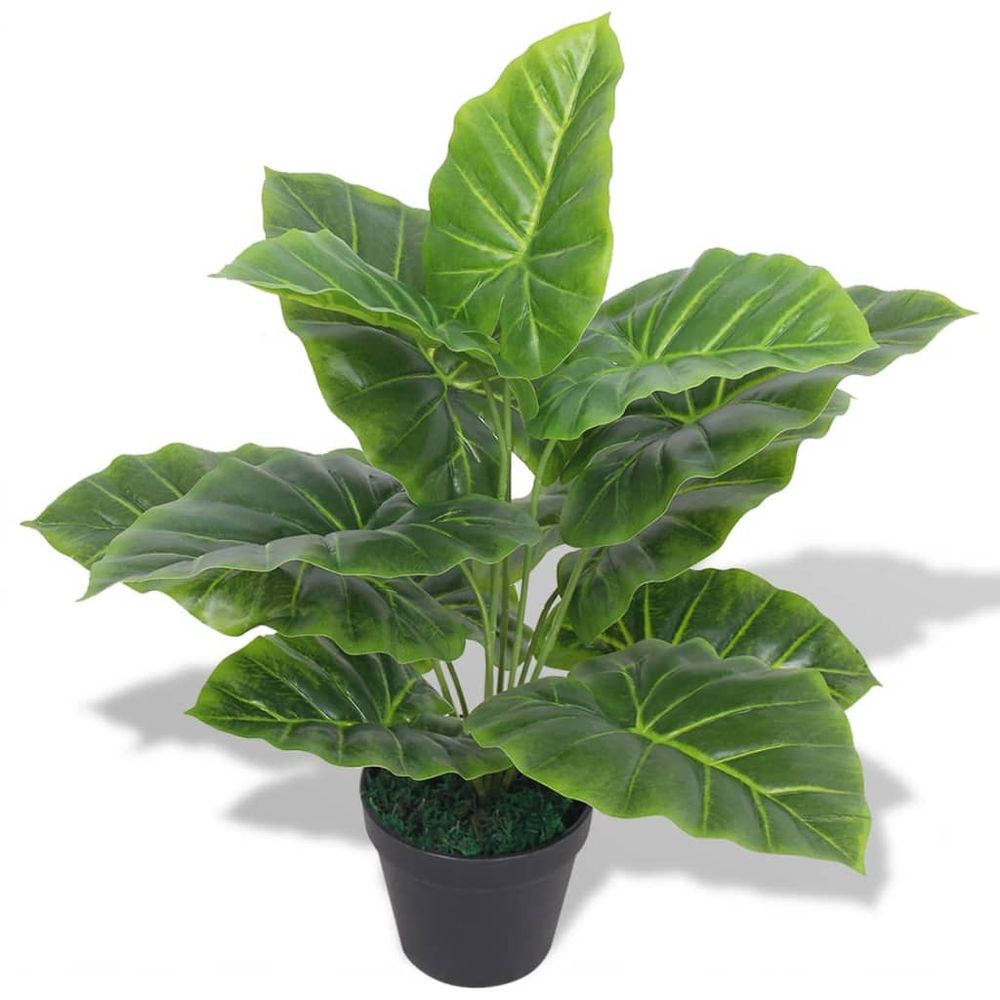 Artificial Taro Plant with Pot 45 cm Green - anydaydirect