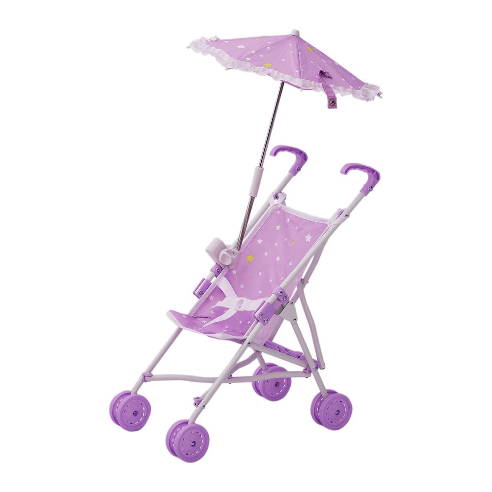 Olivia's Little World Baby Doll Stroller Pushchair & Parasol Purple OL-00005 - anydaydirect
