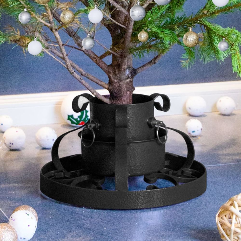 Christmas Tree Stand Black 29x29x15.5 cm - anydaydirect