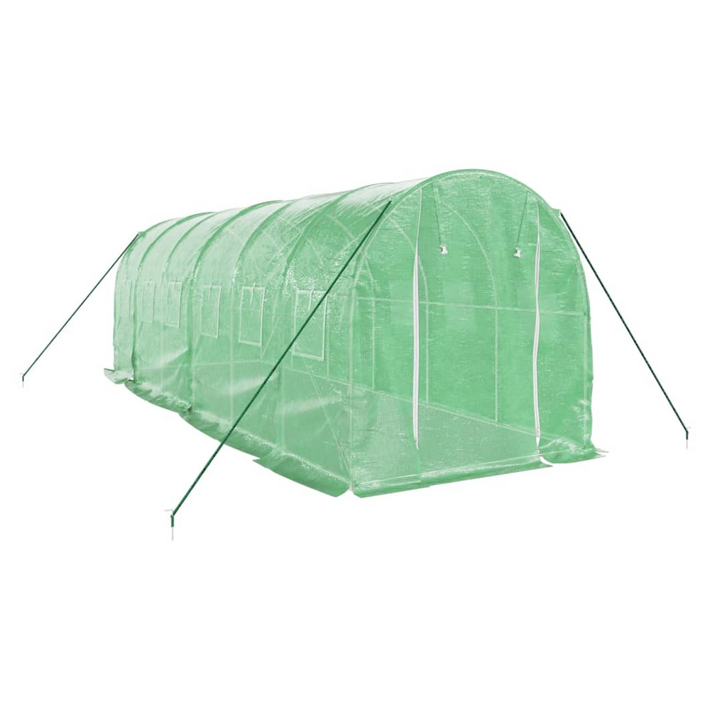 vidaXL Greenhouse with Steel Frame Green 12 m² 6x2x2 m - anydaydirect