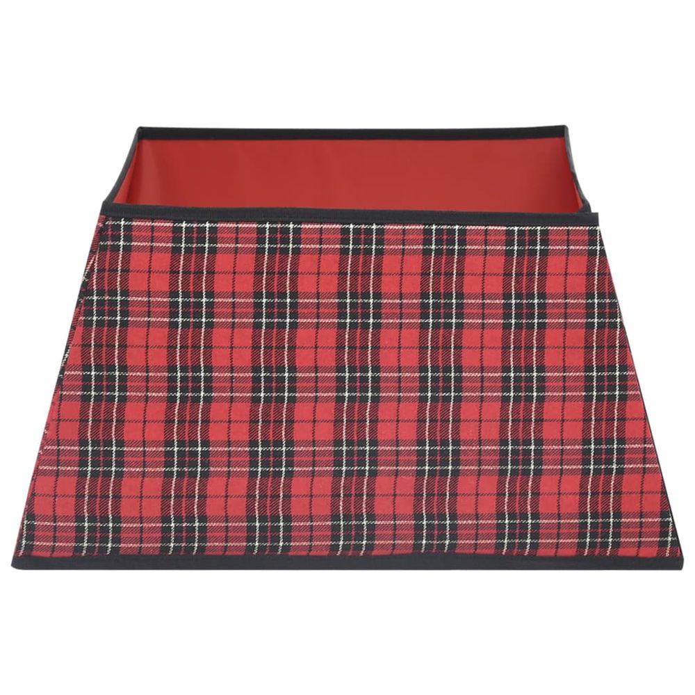 Christmas Tree Skirt Red and Black 48x48x25 cm - anydaydirect