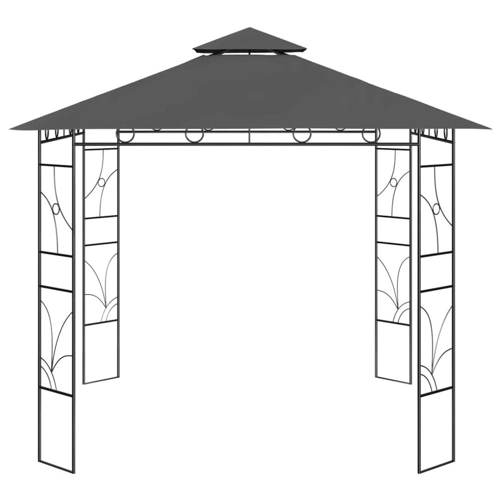 Gazebo 3x3x2.7 m Anthracite 160 g/m² - anydaydirect