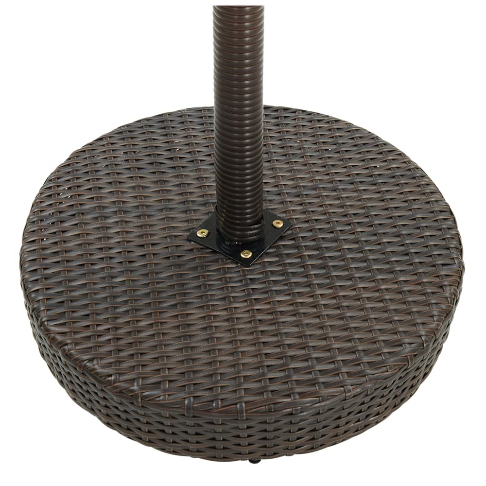 Garden Table Brown 60.5x106 cm Poly Rattan - anydaydirect