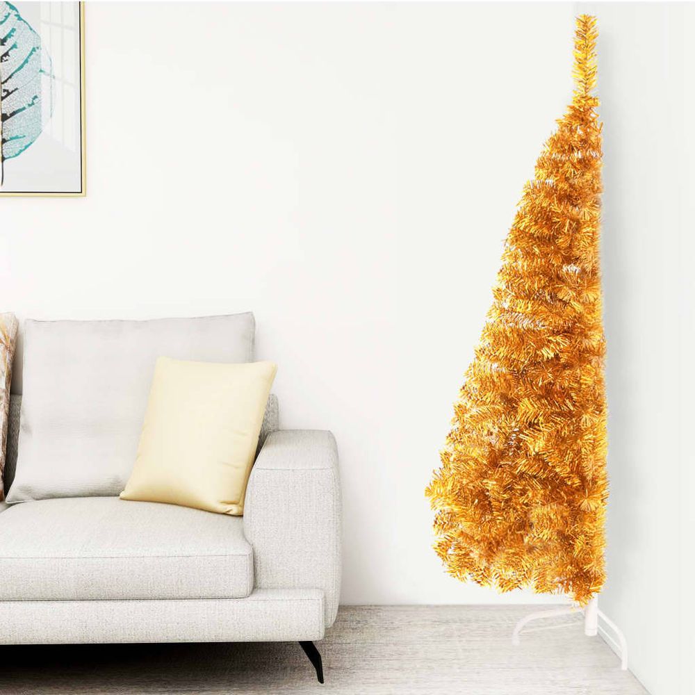 Artificial Half Christmas Tree with Stand Green 150 cm to 240 cm PVC - anydaydirect