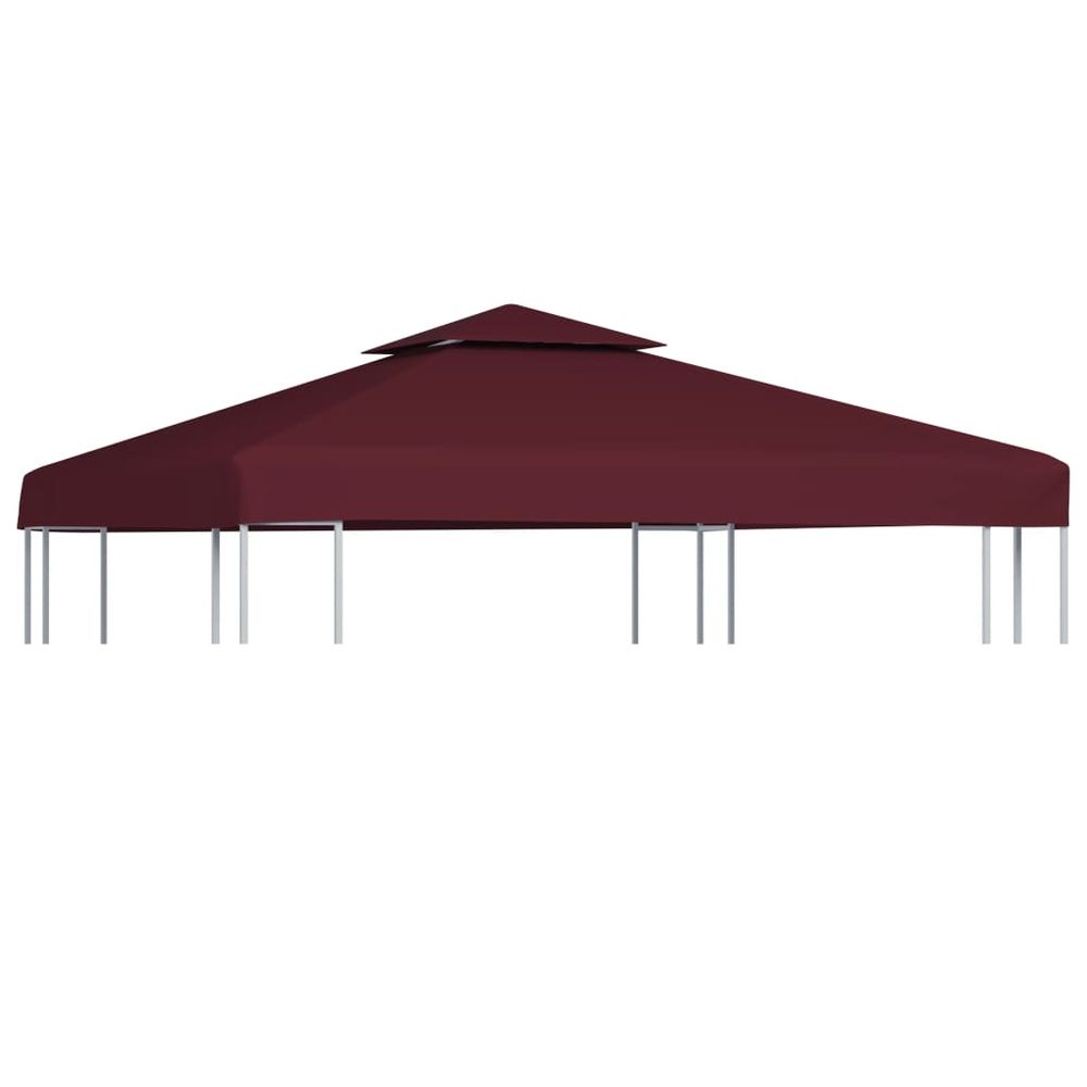 2-Tier Gazebo Top Cover 310 g/m� 3x3 m Brown - anydaydirect