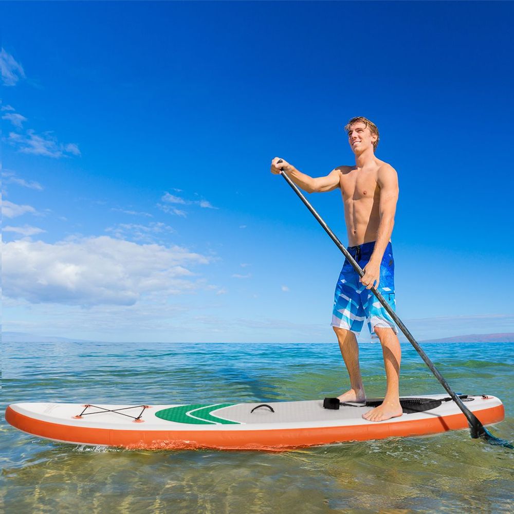 10Ft Inflatable Non-Slip Paddle Stand Up Board w/ Adjustable Paddle, Carry Bag - anydaydirect