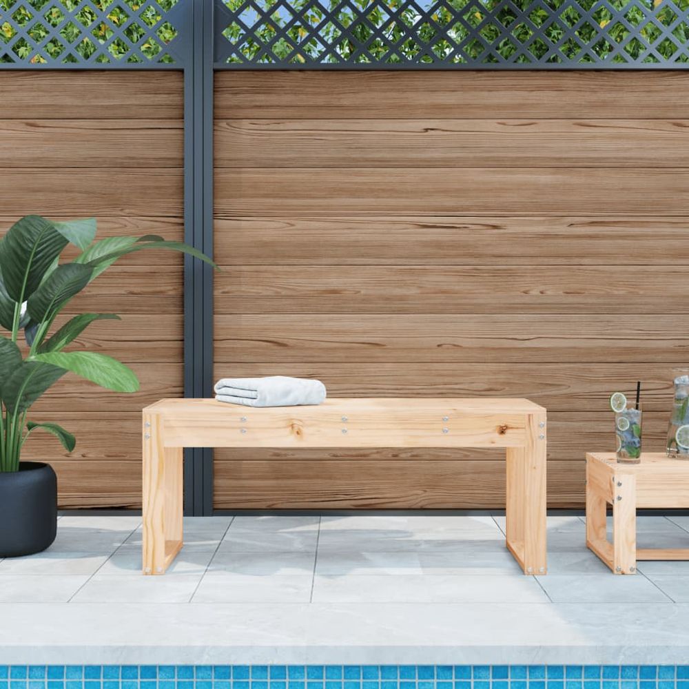 vidaXL Garden Bench 110x38x45 cm Solid Wood Pine - anydaydirect