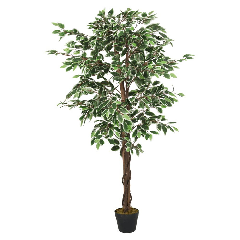 vidaXL Artificial Ficus Tree 378 Leaves 80 cm Green - anydaydirect