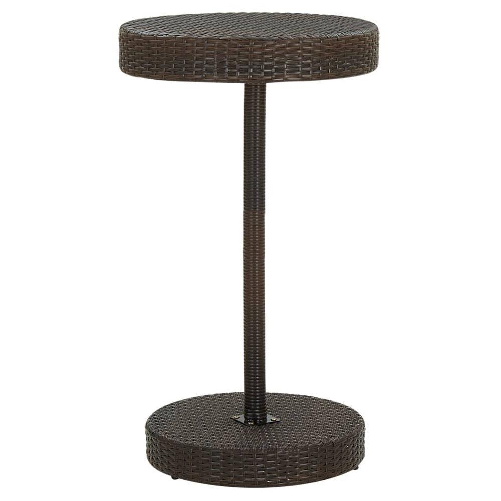 Garden Table Brown 60.5x106 cm Poly Rattan - anydaydirect