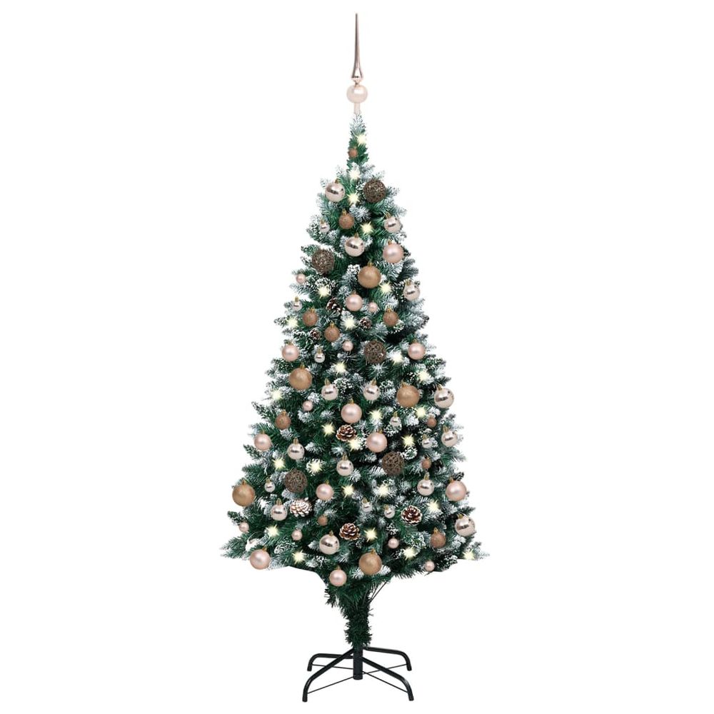 Artificial Christmas Tree with LEDs & Ball Set & Pinecones 150 cm to 240cm - anydaydirect