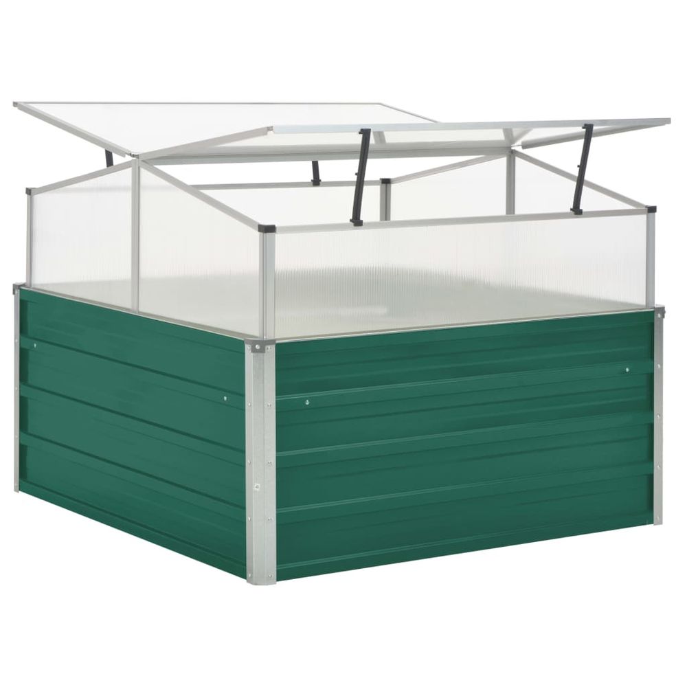 Greenhouse Green 100x100x77 cm Galvanised Steel - anydaydirect