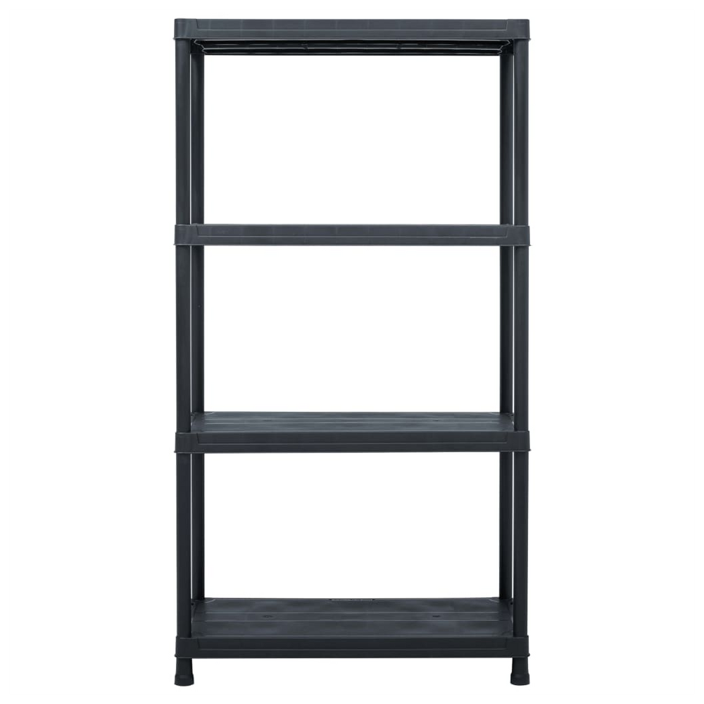 Storage Shelf Racks 5 pcs Black 60x30x138 cm Plastic - anydaydirect