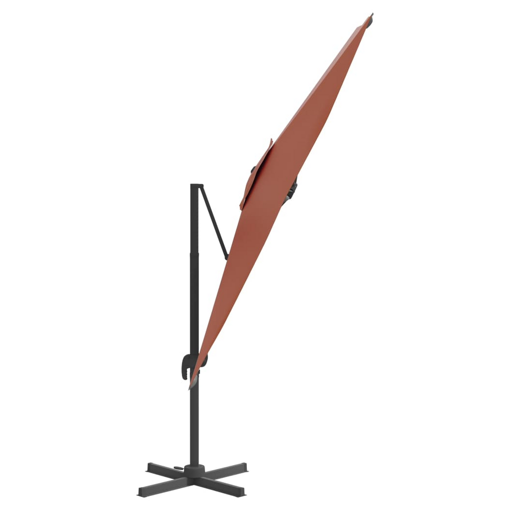 Cantilever Umbrella with Aluminium Pole Terracotta 400x300 cm - anydaydirect