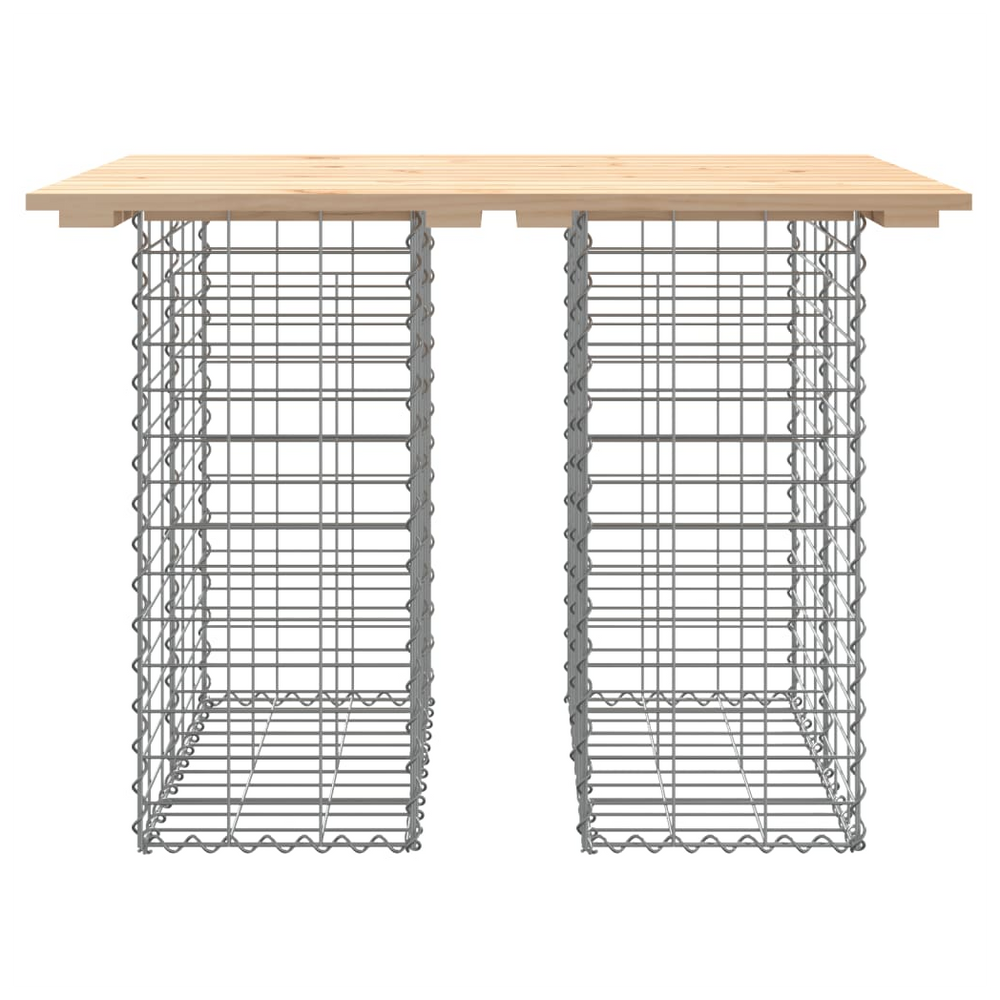 vidaXL Garden Bench Gabion Design 100x70x72 cm Solid Wood Pine - anydaydirect