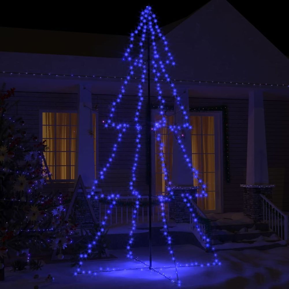 Christmas Cone Tree 160 LEDs Indoor and Outdoor 78x120 cm to 143 x 250cm - anydaydirect