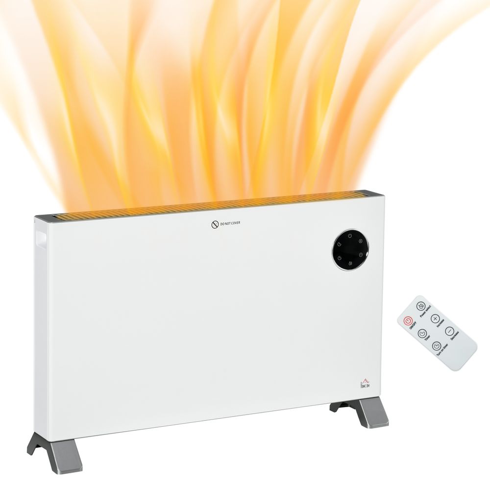 2000W Electric Convector Heater Freestanding Space Heater w/ LED Display White - anydaydirect