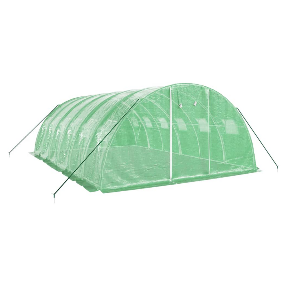 vidaXL Greenhouse with Steel Frame Green 24 m² 6x4x2 m - anydaydirect