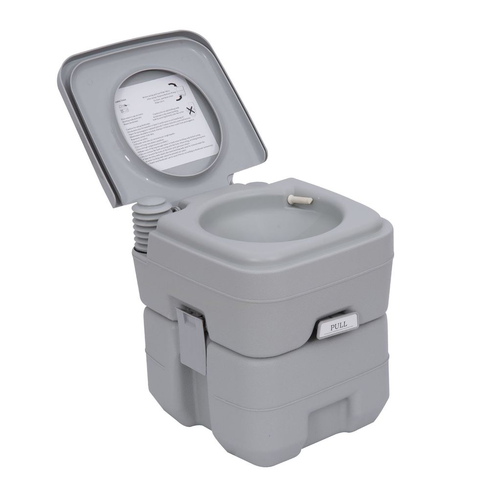 20L Camping Toilet Portable Travel WC Caravan Picnic Fishing Restroom Outsunny - anydaydirect