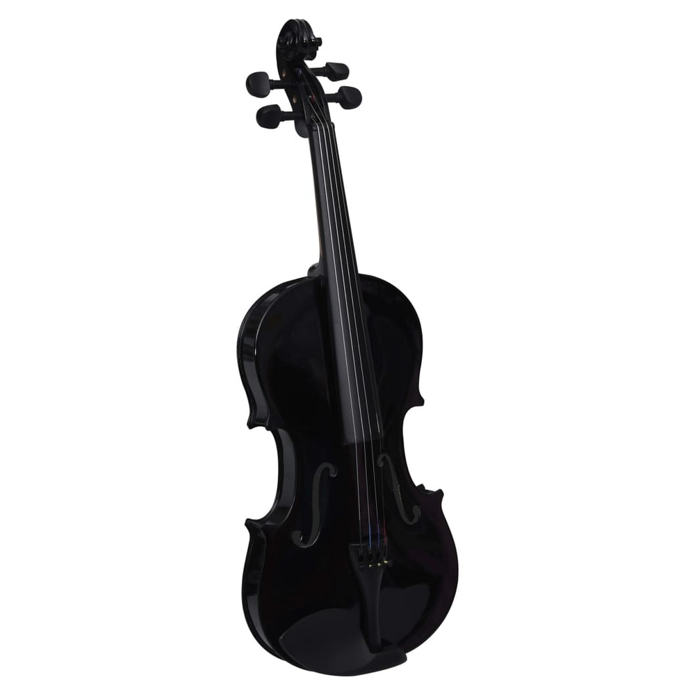 vidaXL Violin Full Set with Bow and Chin Rest Black 4/4 - anydaydirect