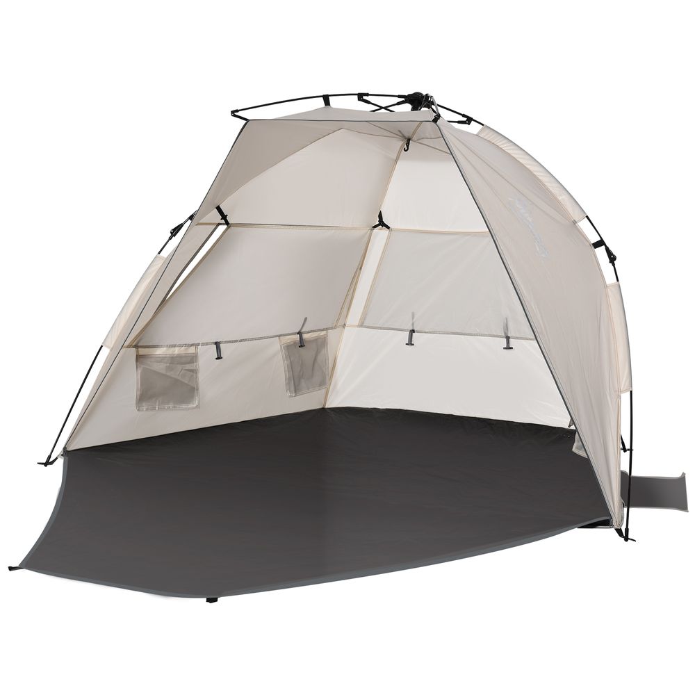 1-2 Man Pop-Up Beach Tent Sun Shade Shelter UV 20+ Protection Floor - anydaydirect