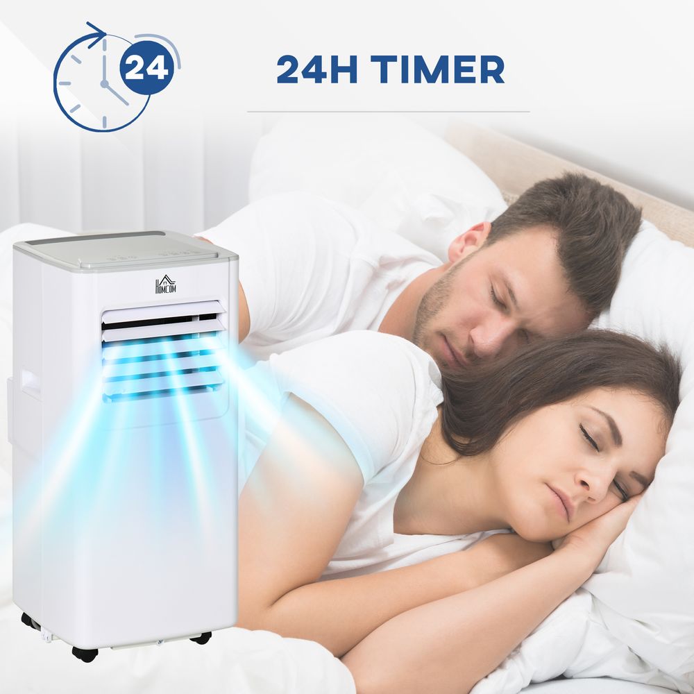 7000 BTU Mobile Air Conditioner Indoor Portable AC Unit w/ RC, White - anydaydirect