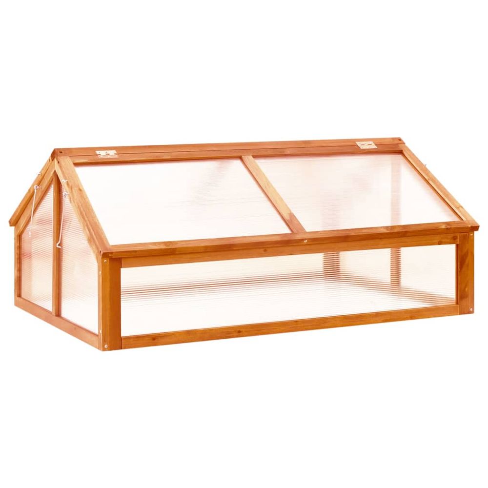 Greenhouse Brown 114x80x50 cm Firwood - anydaydirect