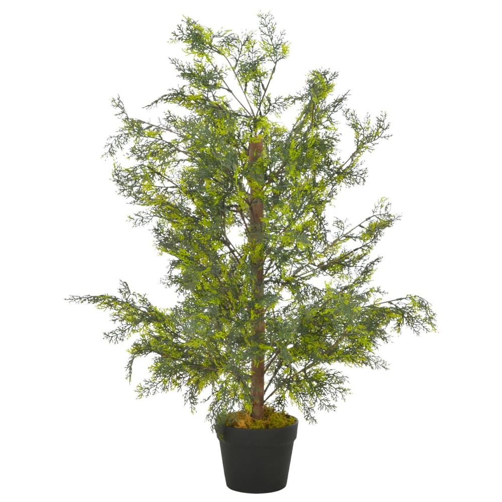 Artificial Plant Cypress Tree with Pot Green 90 cm - anydaydirect