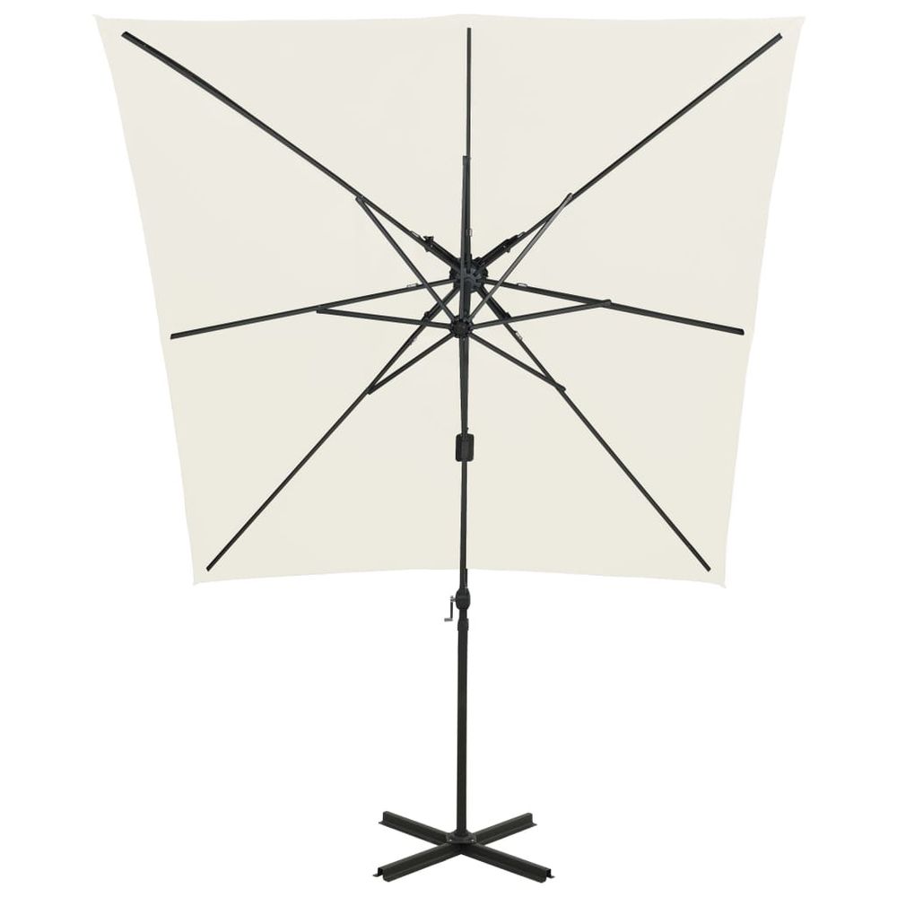 Cantilever Umbrella with Double Top 250x250 cm - anydaydirect