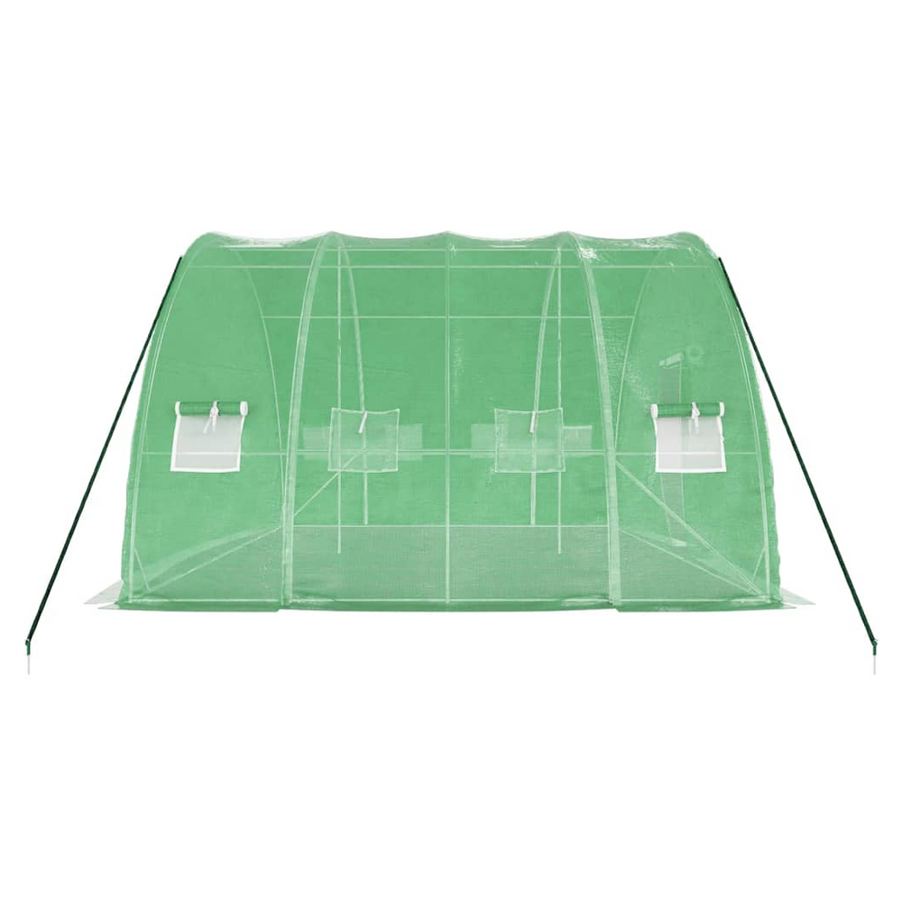 vidaXL Greenhouse with Steel Frame Green 24 m² 6x4x2.85 m - anydaydirect