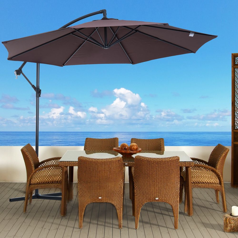 3m Garden Parasol Sun Shade Umbrella - anydaydirect