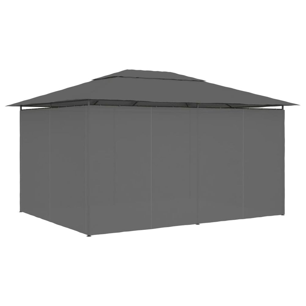 Garden Marquee with Curtains 4x3 m Anthracite - anydaydirect