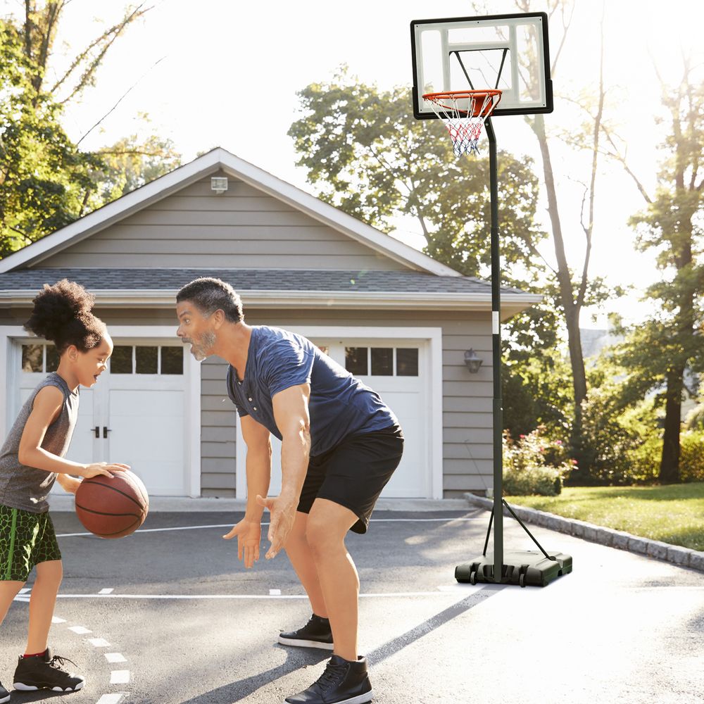 Basketball Hoop Freestanding 255-305cm Height Adjustable Stand  Wheels HOMCOM - anydaydirect