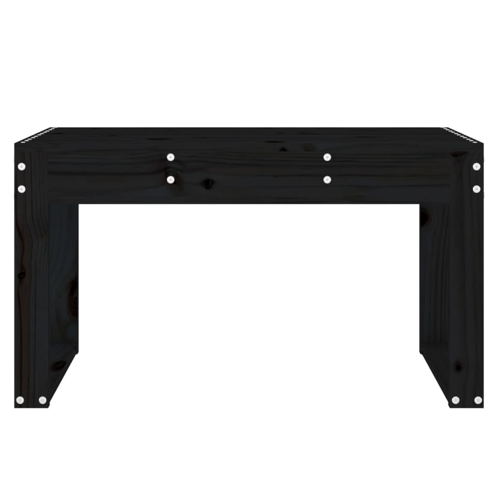 vidaXL Garden Table Black 80x38x45 cm Solid Wood Pine - anydaydirect