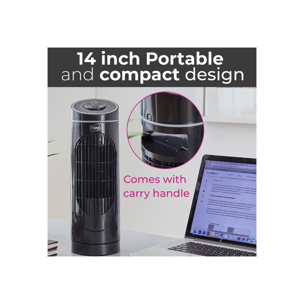 Neo 14" 6 Speed Electric Desk Tower Fan - anydaydirect