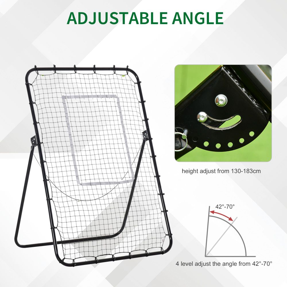 Foldable Football Rebounder Net Adjustable Angles with Target Zone HOMCOM - anydaydirect
