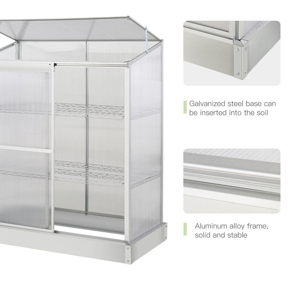 3 Tier Greenhouse Garden Cold Frame Plant Flower Growth 129.5L x 58W x 140H cm - anydaydirect