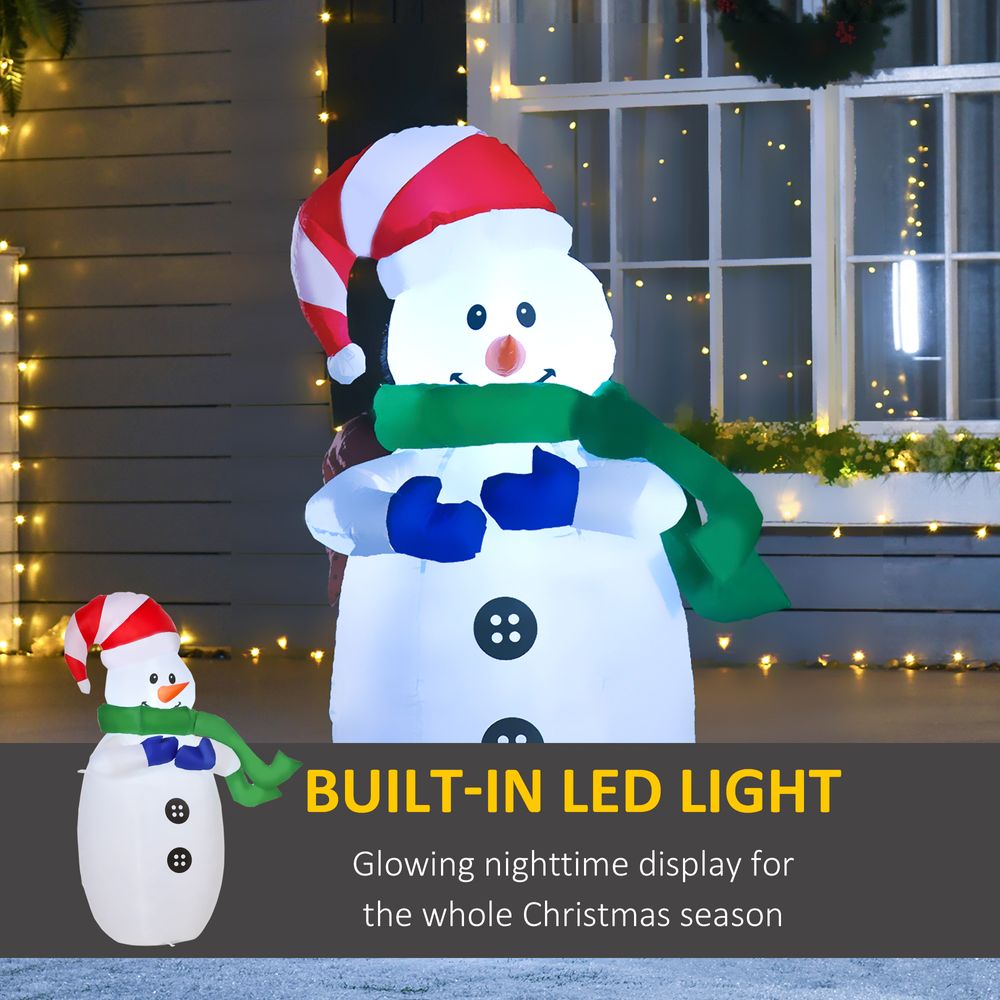 4ft Inflatable Standing Christmas Deco Large Waterproof Snowman LED Inflator - anydaydirect