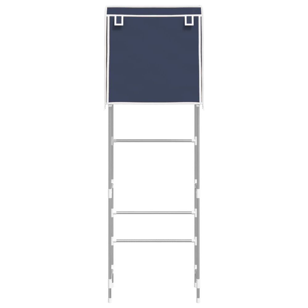 2-Tier Storage Rack over Toilet Blue 56x30x170 cm Iron - anydaydirect