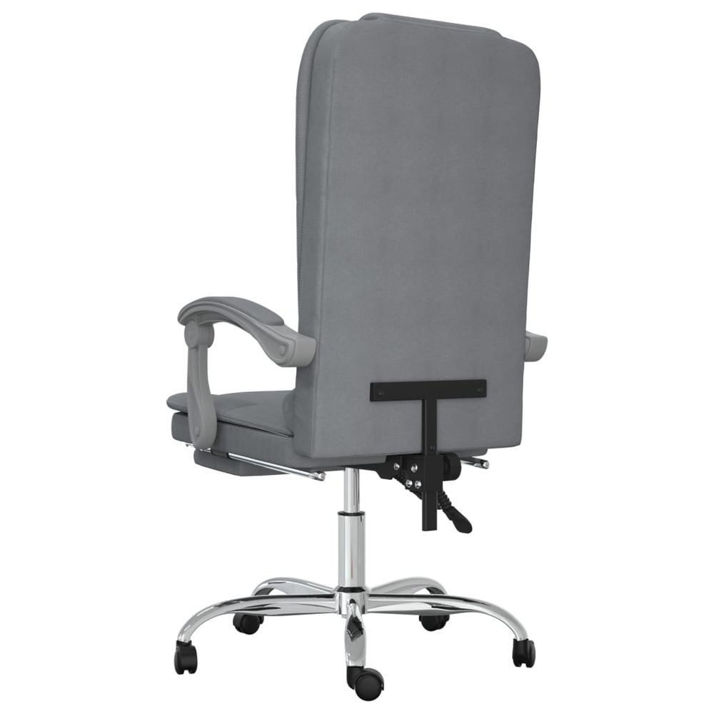 Massage Reclining Office Chair Light Grey Fabric - anydaydirect