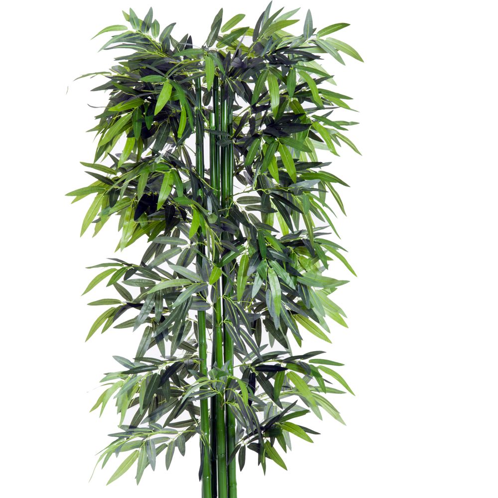 Artificial Bamboo Tree Plant, 1.8 m-Green Bamboo/ Black Pot - anydaydirect