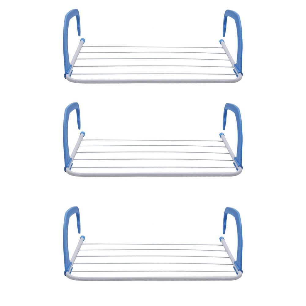 Radiator Airer Laundry Dryer Clothing Grey 3 Pack - anydaydirect