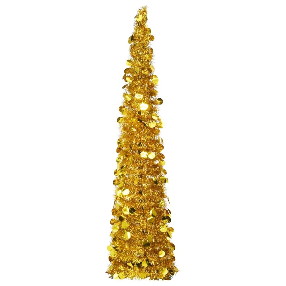 Pop-up Artificial Christmas Tree Gold 120 cm PET - anydaydirect