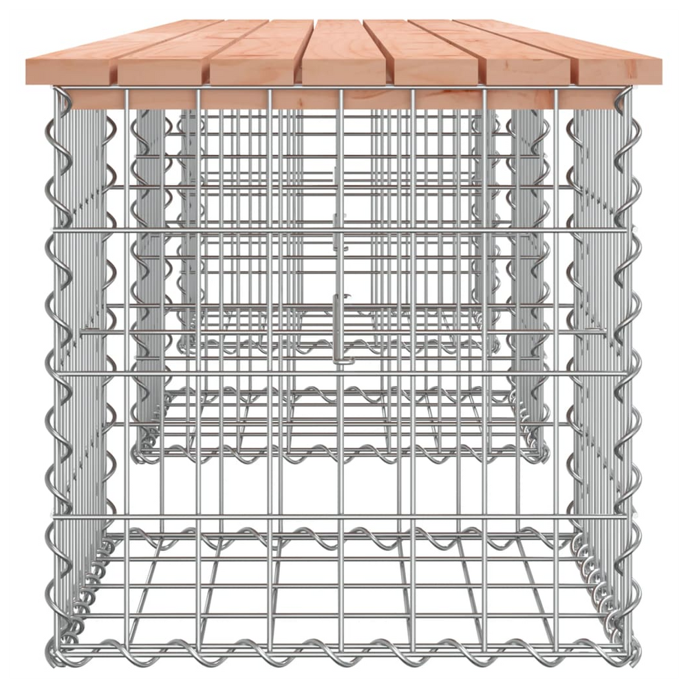 vidaXL Garden Bench Gabion Design 203x44x42 cm Solid Wood Douglas - anydaydirect