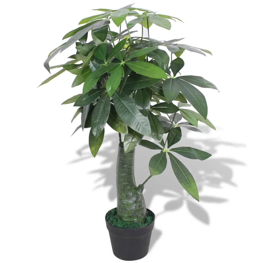 Artificial Fortune Tree Plant with Pot 85 cm Green - anydaydirect