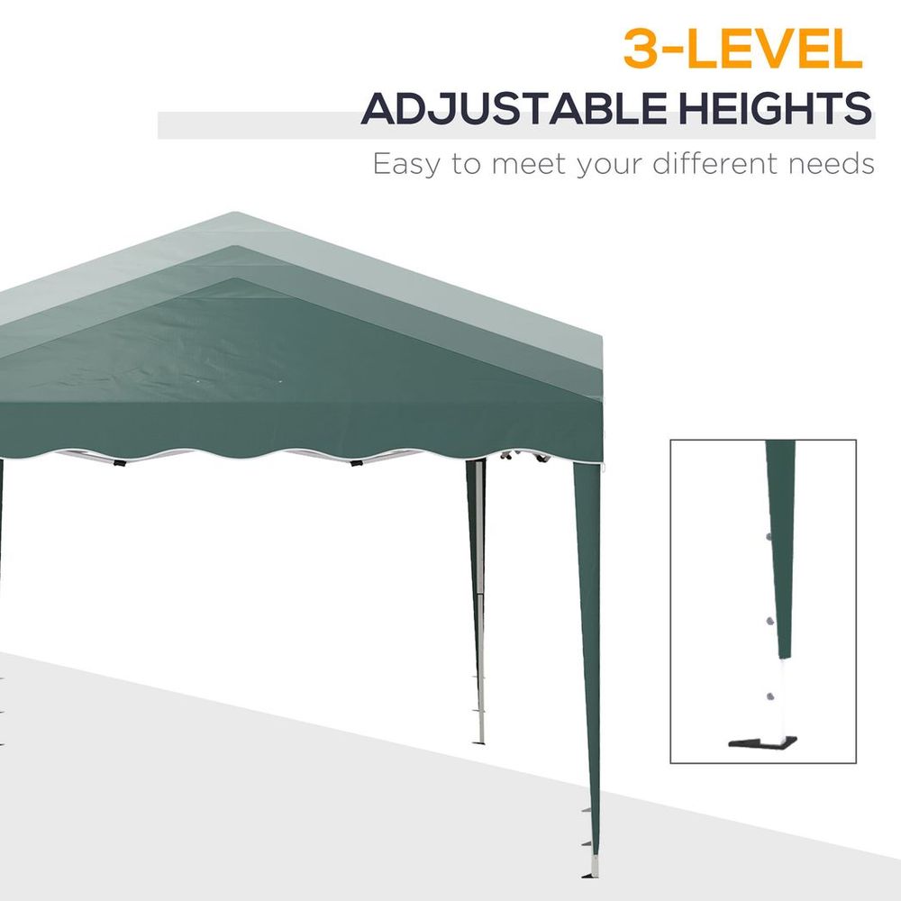 Outsunny 3x3(m) Pop Up Gazebo Marquee Tent for Garden w/ Carry Bag Green - anydaydirect